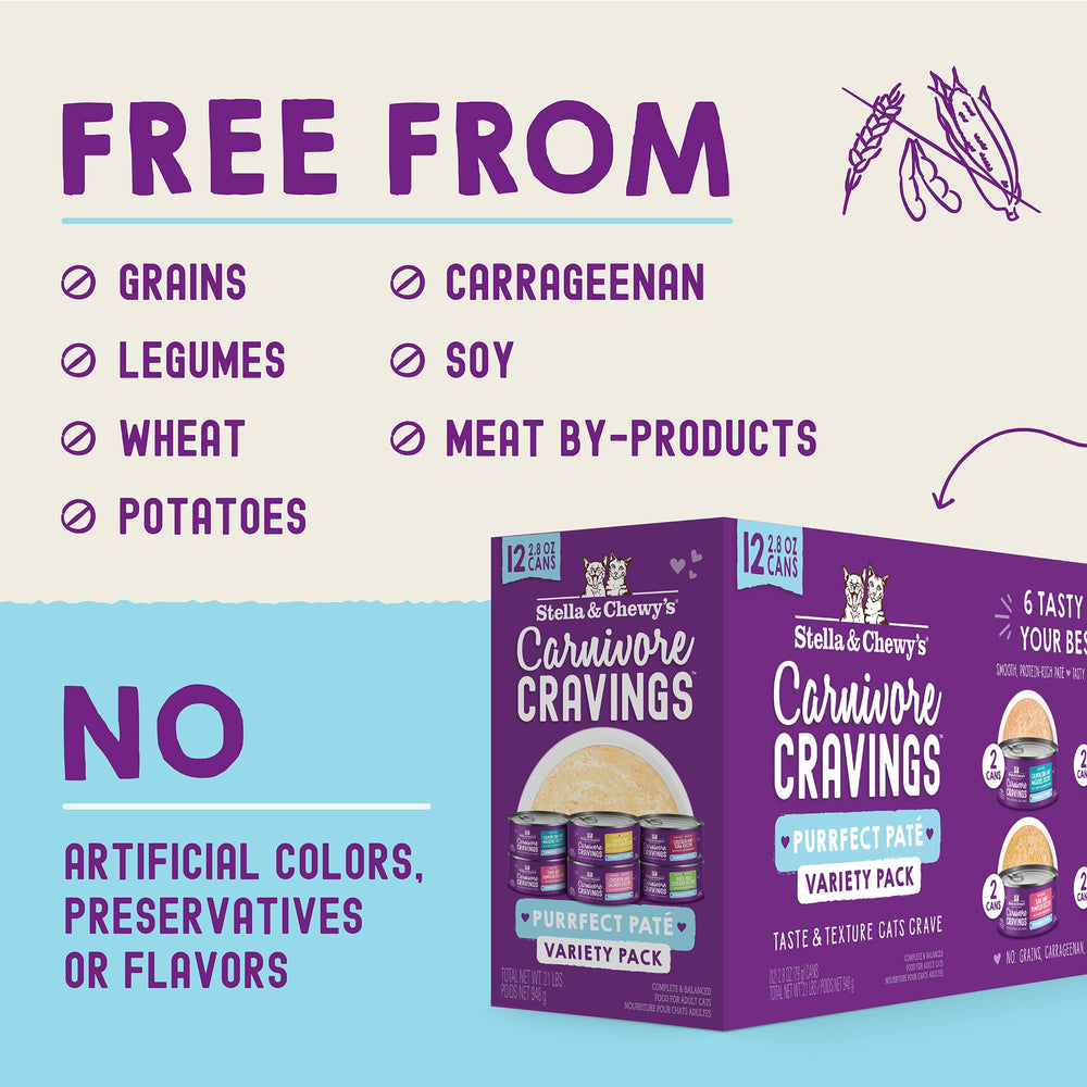 Fórmula libre de granos en Stella & Chewy's Paté para digestión fácil