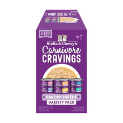 Stella & Chewy's Carnivore Cravings Shreds en Caldo para gatos selectivos.