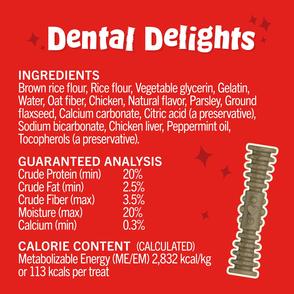 Stella & Chewy's Dental Delights para perros pequeños, tamaño adecuado para razas mini.
