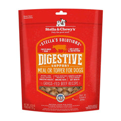 Emballage Stella & Chewy's montrant une solution digestive pratique pour repas cru déshydraté.