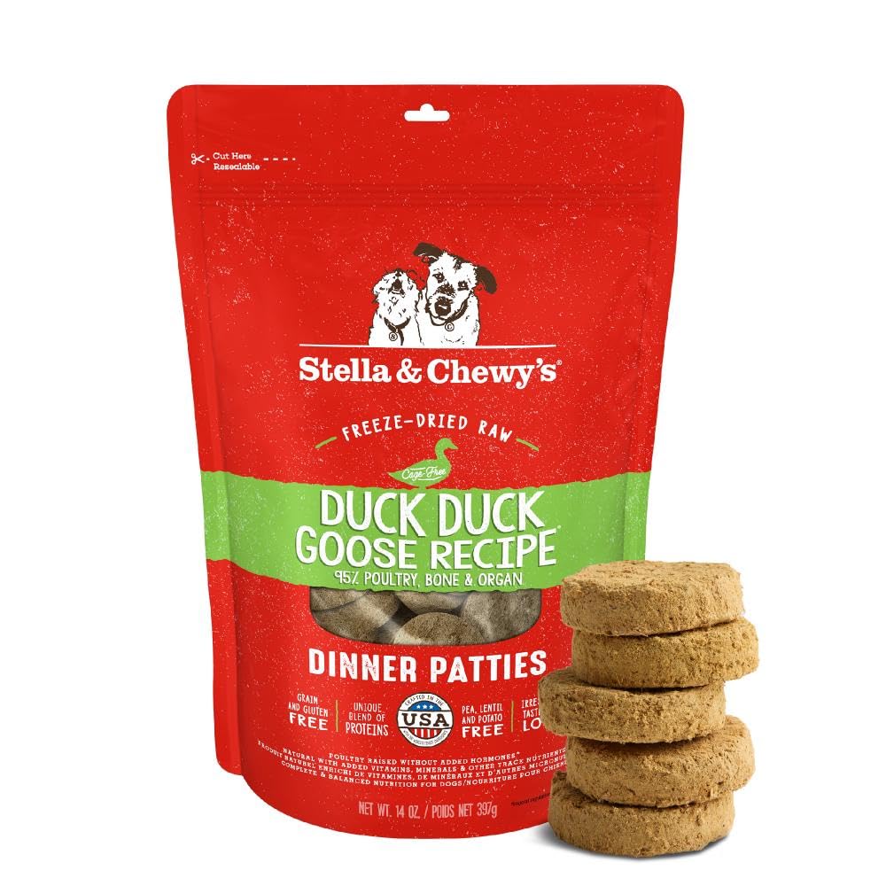 Stella & Chewy's hamburguesas crudas liofilizadas para perros exigentes, sabor irresistible