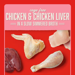 Hígado de pollo y proteína de Stella & Chewy's en formato práctico.