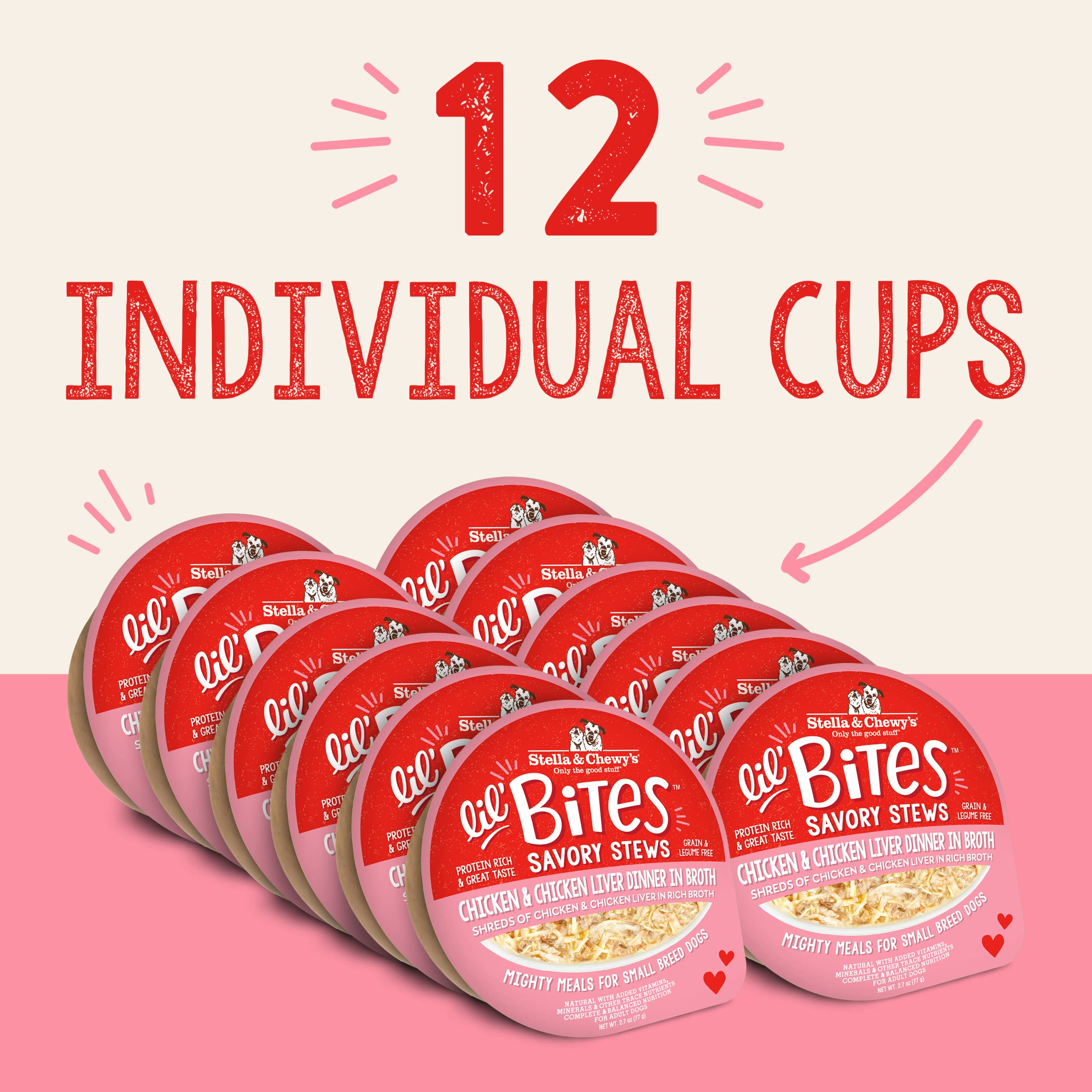 Stella & Chewy's Lil Bites Stews hígado en taza: sabor completo para razas pequeñas