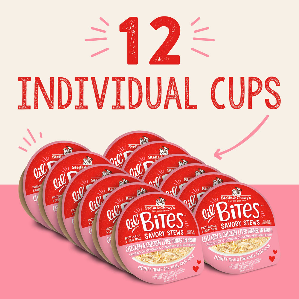 Stella & Chewy's Lil Bites Stews hígado en taza: sabor completo para razas pequeñas