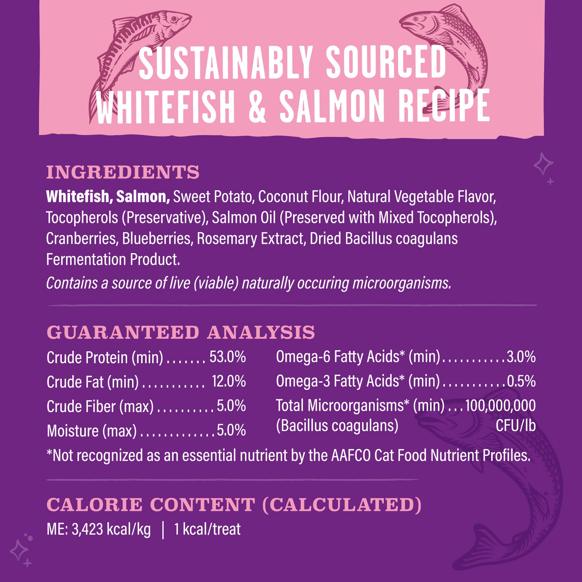 Stella & Chewy's Meowfulls deshidratados, ingredientes simples.