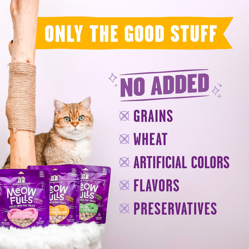 Meowfulls ingredientes simples, sin conservantes artificiales.
