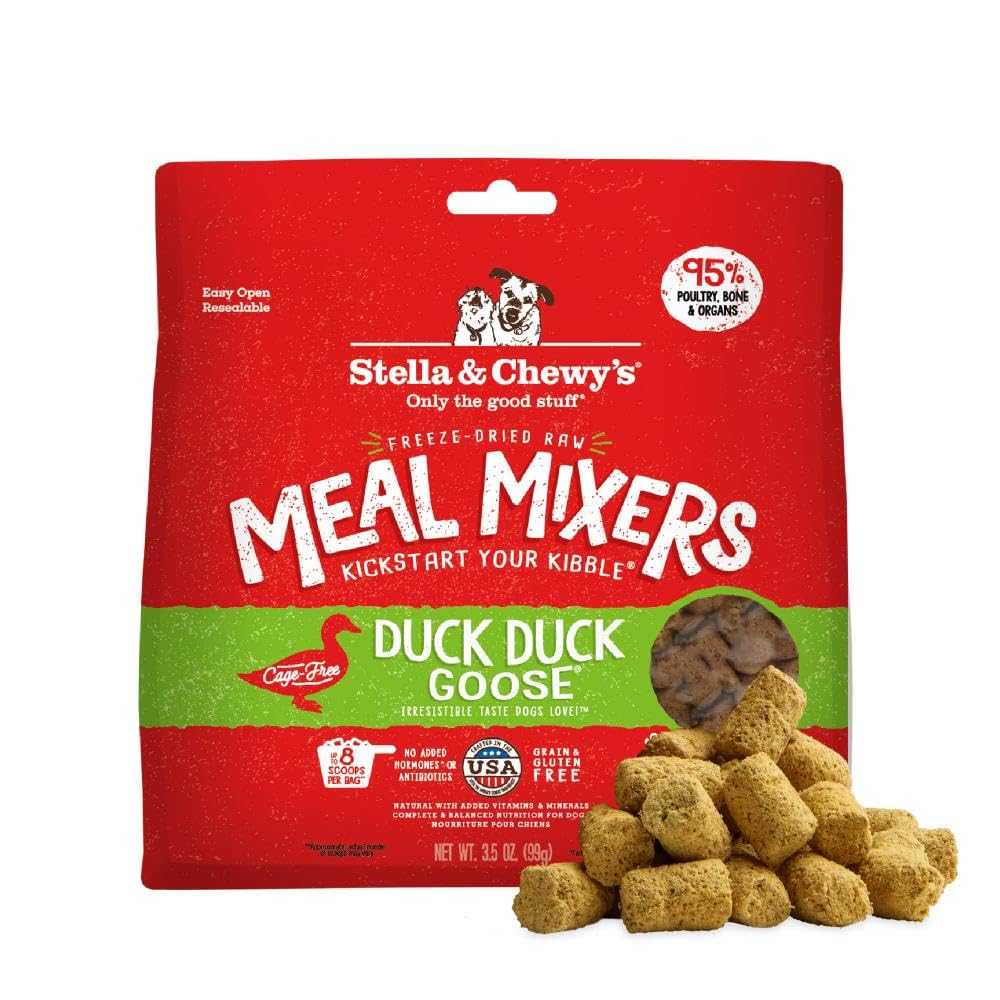 Stella & Chewy's mezcladores crudos pato y ganso para perros, sabrosos y nutritivos.