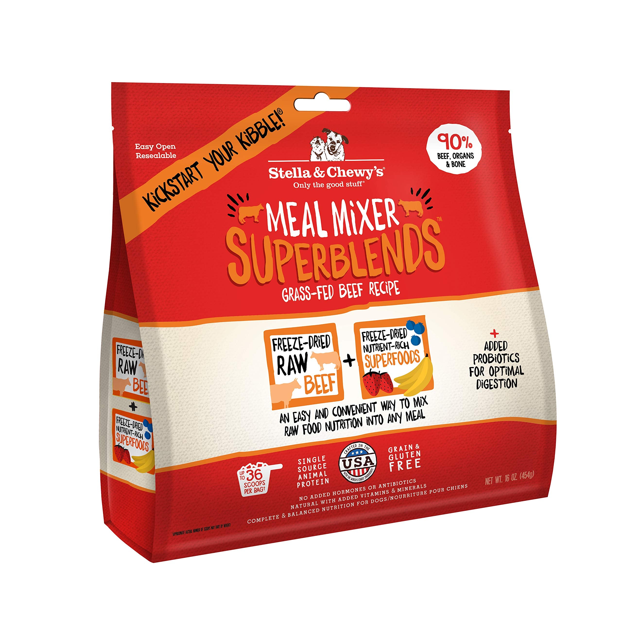 Stella & Chewy's mezcladores de comida cruda, sabor proteico para perros