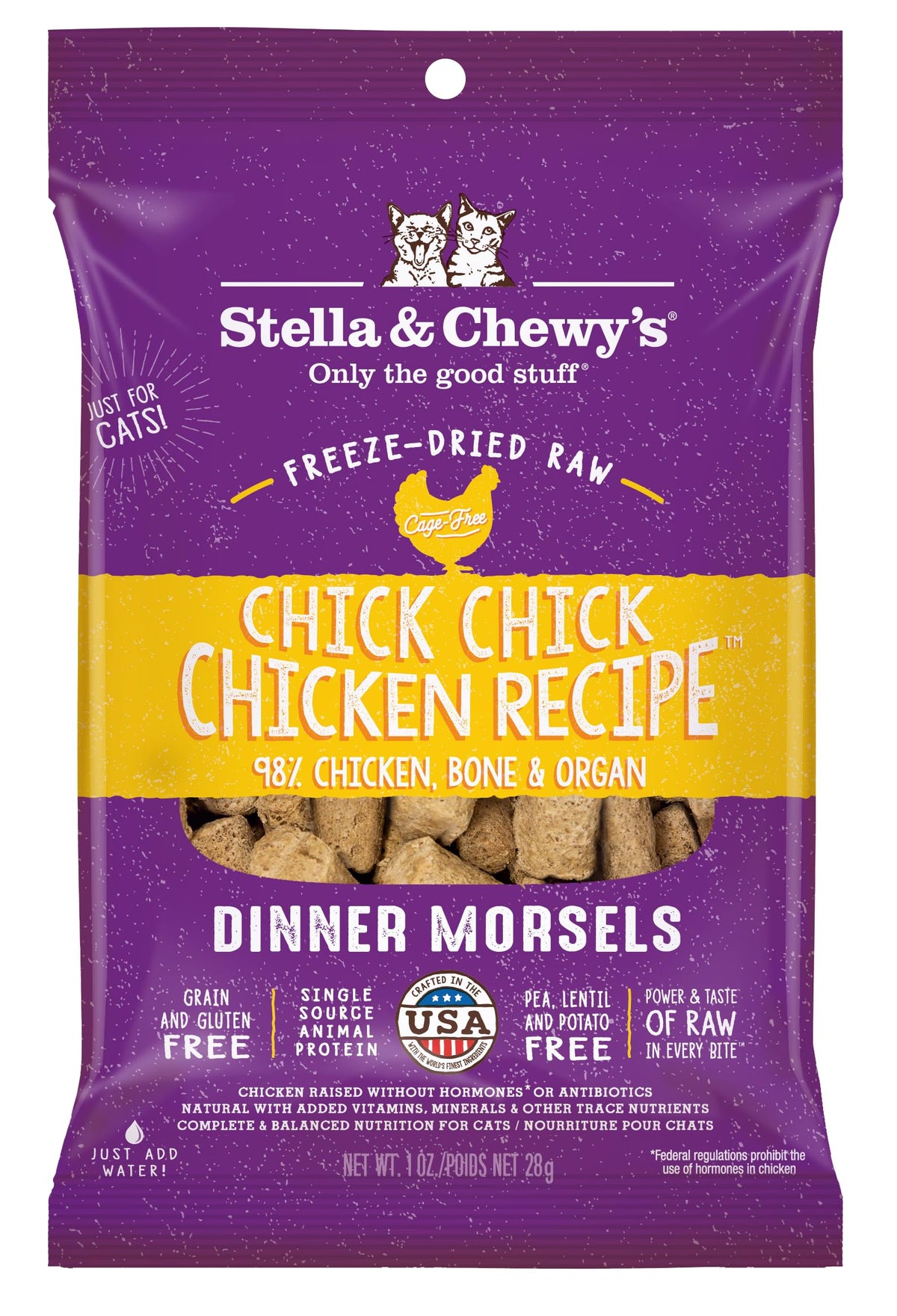 Stella & Chewy's mordiscos-pollo-deshidratados: sabor intenso y proteína de alta calidad.