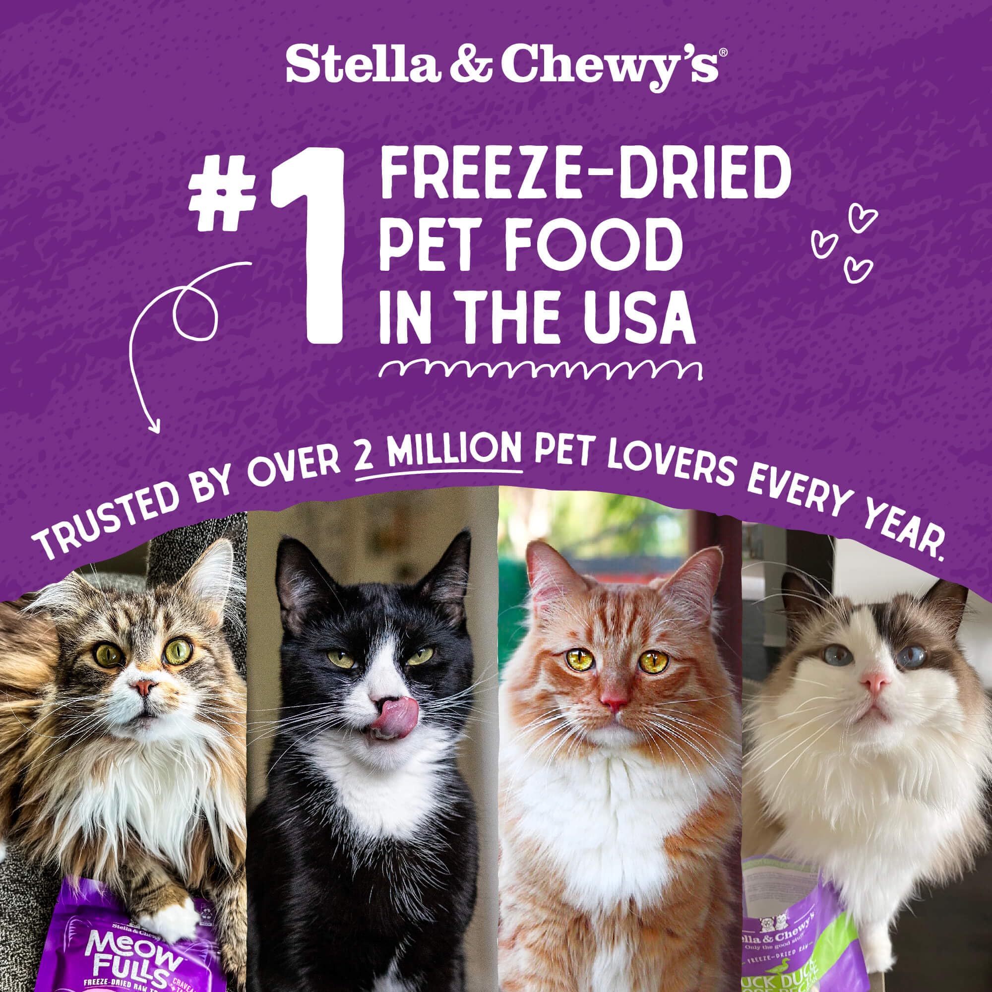 Stella & Chewy's mordiscos-pollo-orgaos-deshidratados: fuente natural de nutrición para gatos.