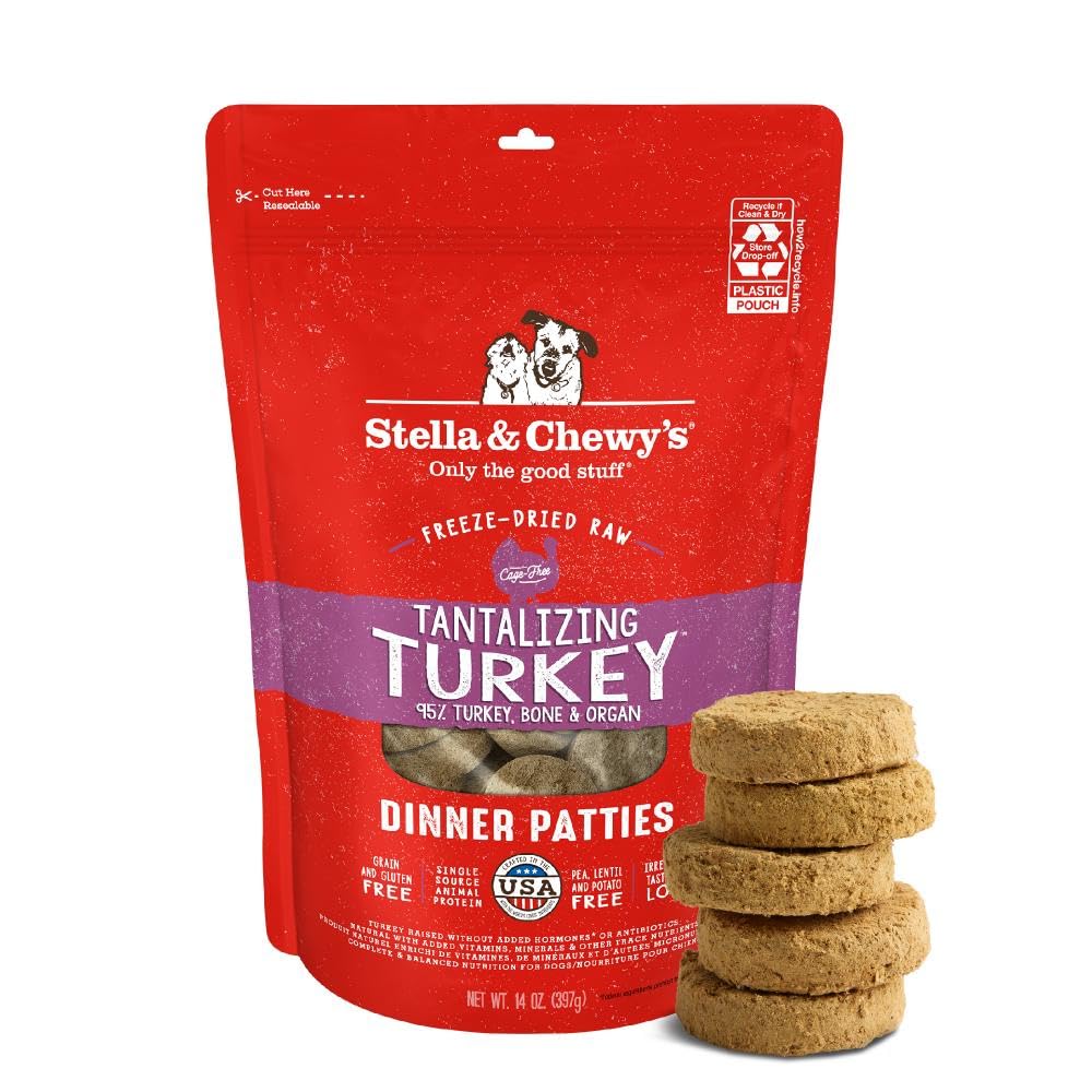 Patty de pavo crudo Stella & Chewy's, ideal para perros exigentes y apetito alto