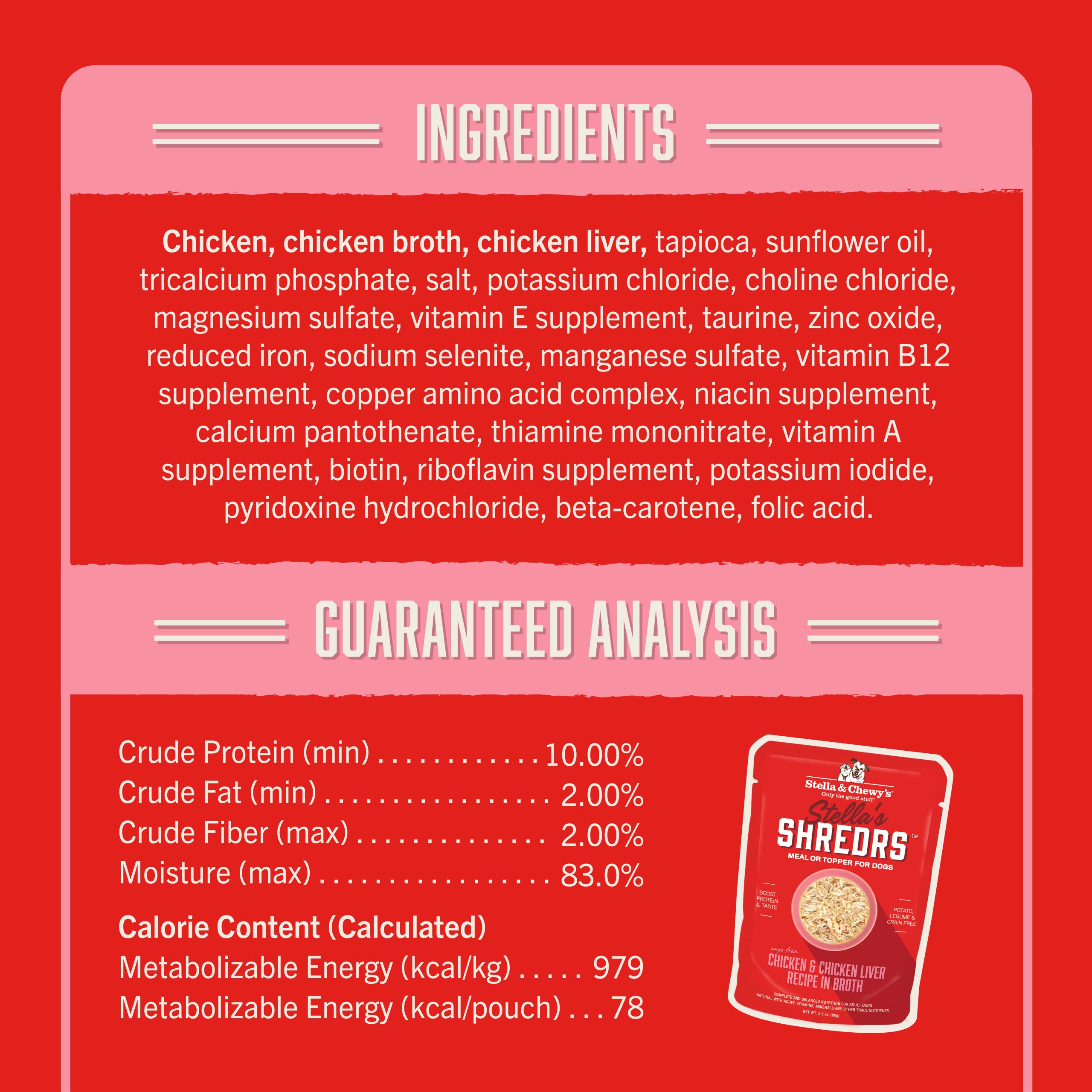 Sin granos ni subproductos: nutrición limpia de Stella & Chewy's para perros.
