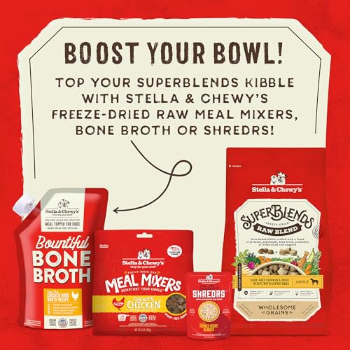 Stella & Chewy's SuperBlends mezcla de superalimentos para digestión y bienestar.