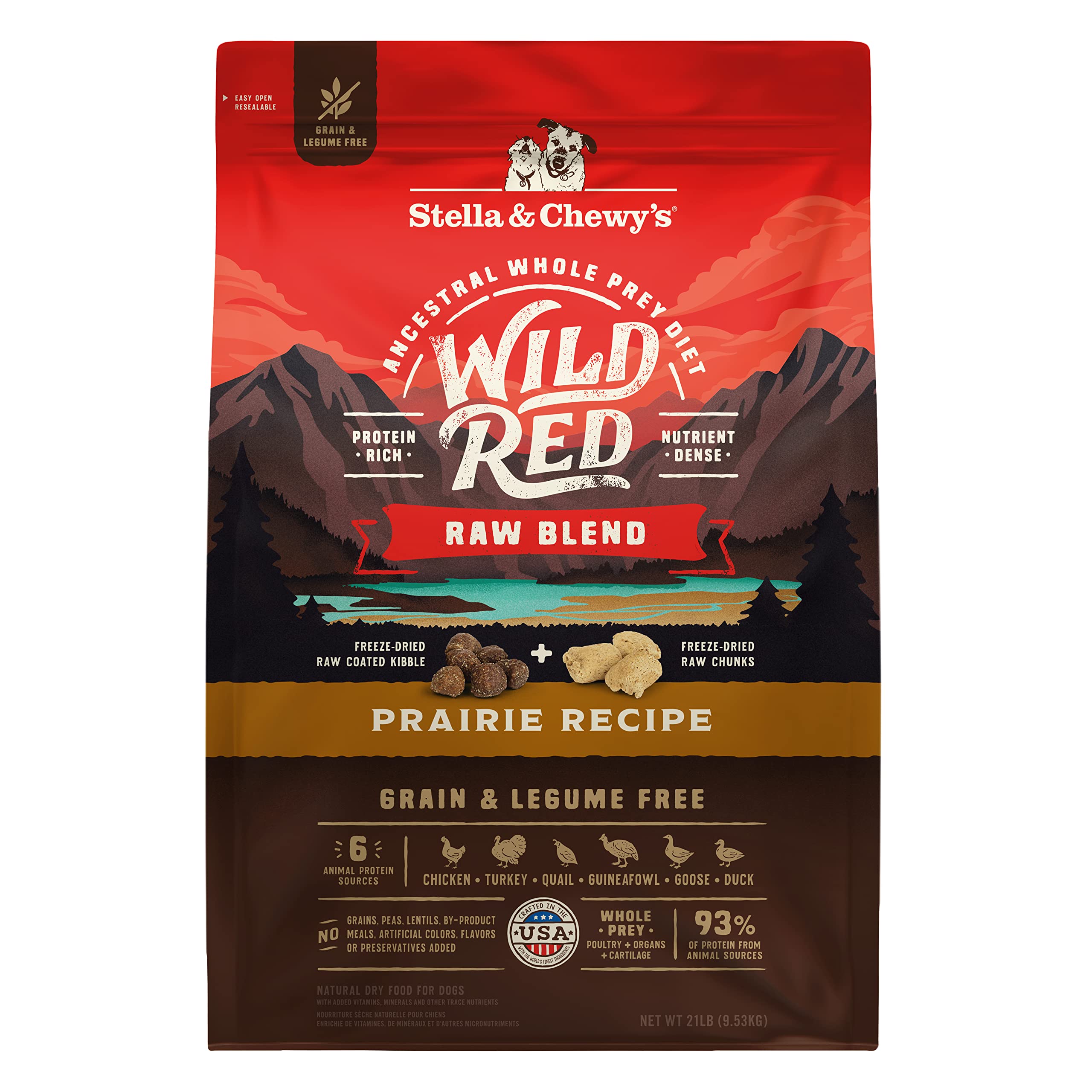 Stella & Chewy's Wild Red: croquetas recubiertas con crudo, sabor irresistible para perros exigentes.