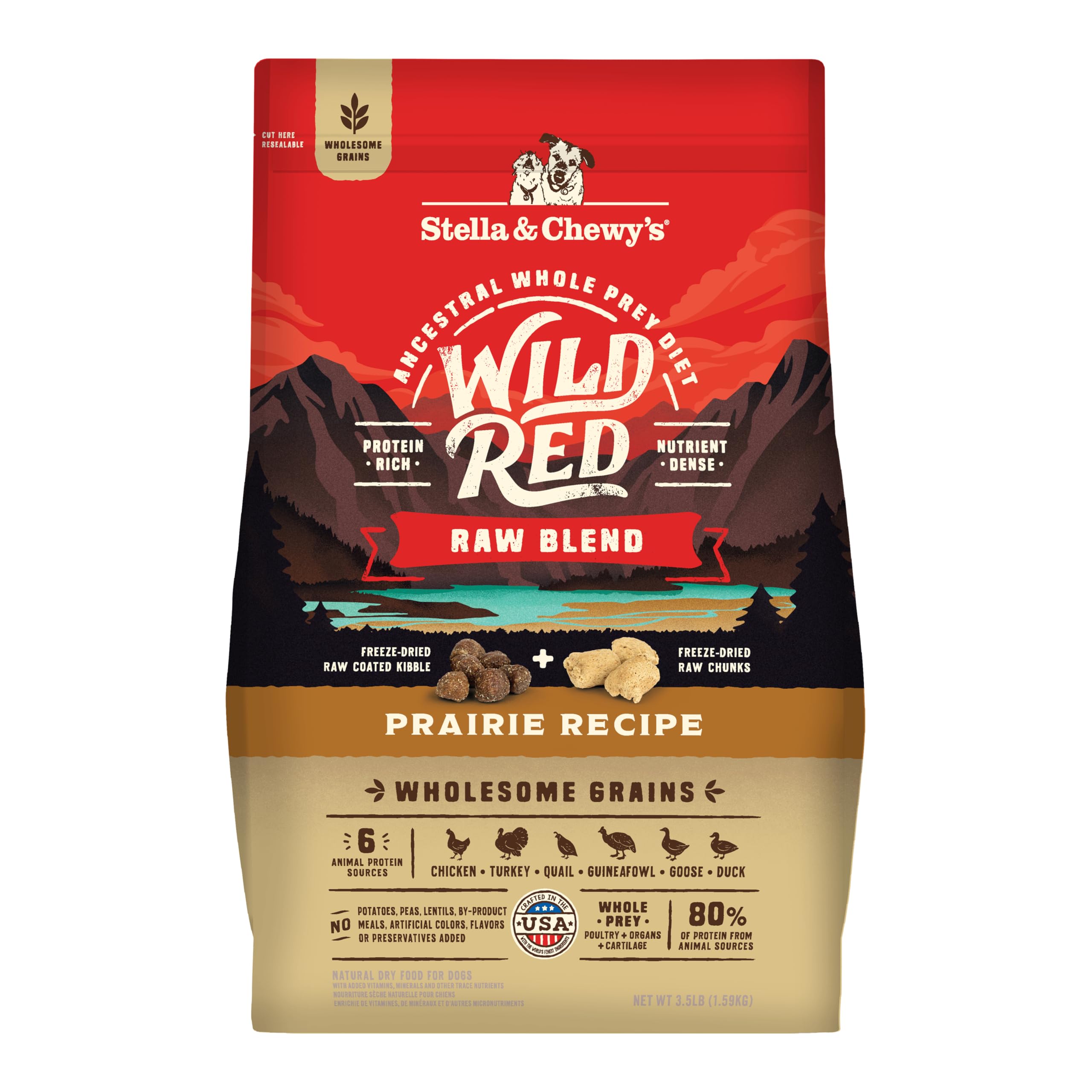 Stella & Chewy's Wild Red: mezcla cruda con proteínas múltiples para sabor nutritivo