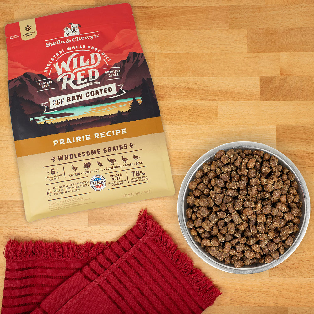 Granos enteros y fibra para una digestión suave, Stella & Chewy's Wild Red.