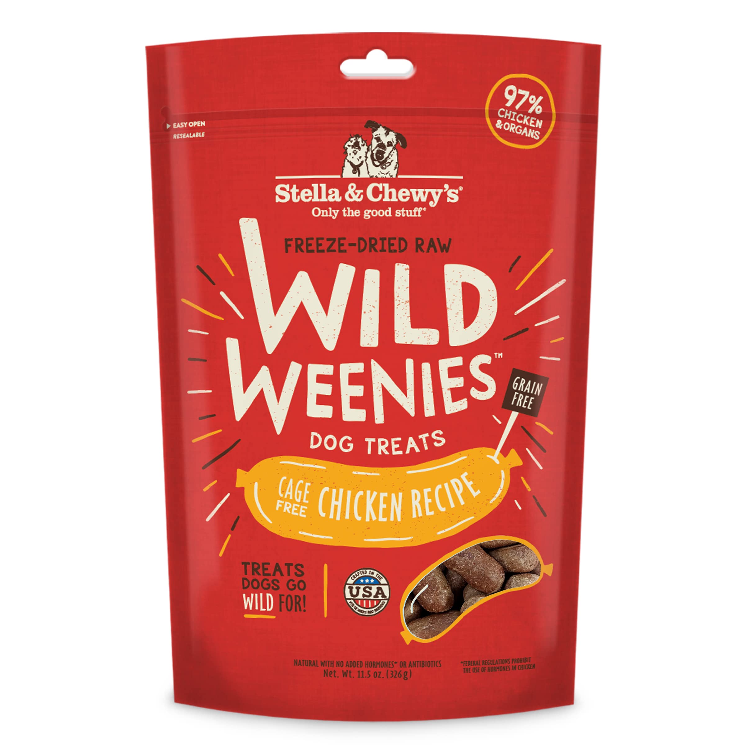 Stella & Chewy's Wild Weenies en bolsa de 11.5 oz, recompensa para entrenamiento.