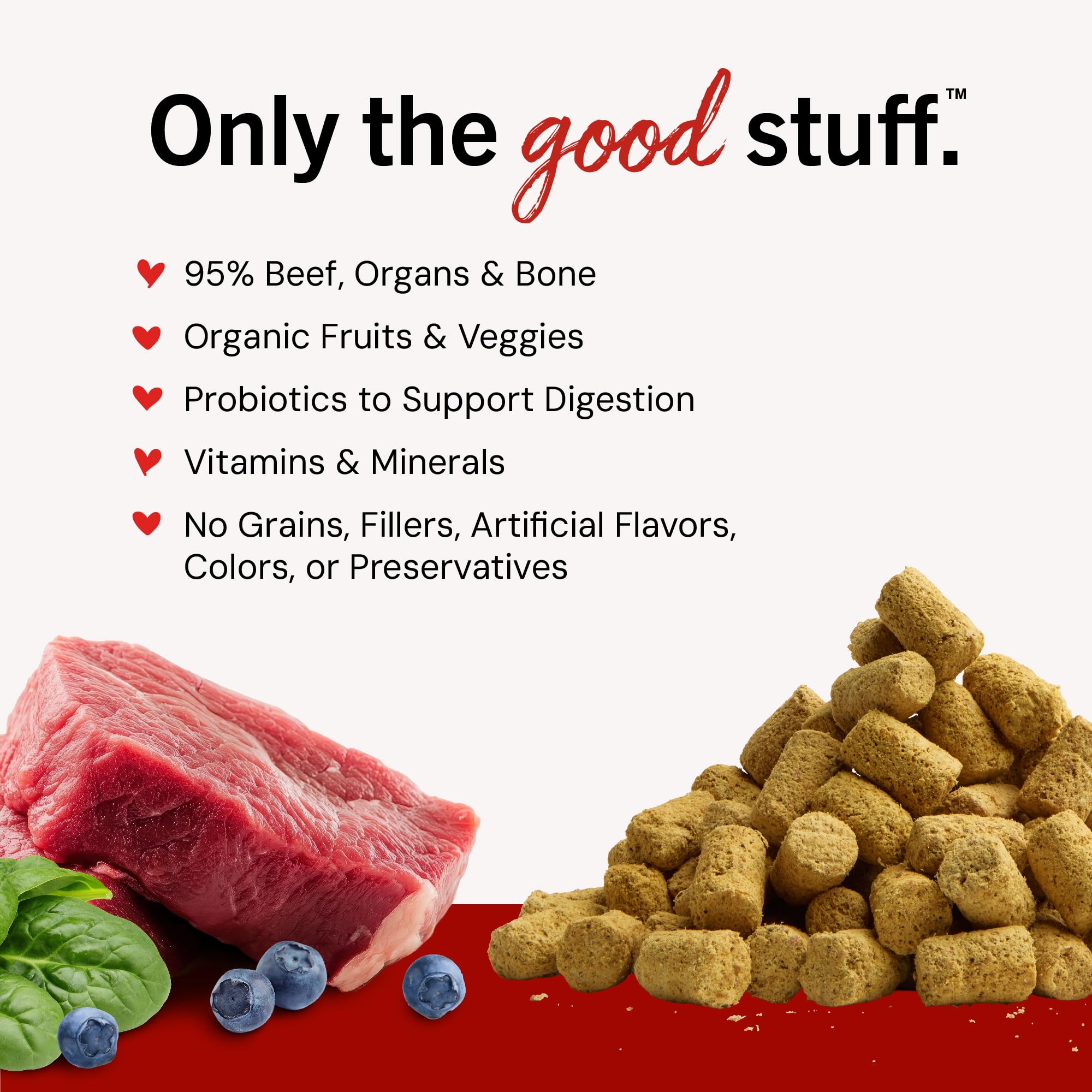 Stella & Chewy's hueso-res, fuente natural de proteína y sabor.