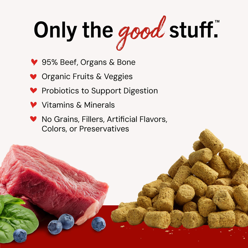 Stella & Chewy's hueso-res, fuente natural de proteína y sabor.