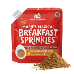 Stella & Chewy's Marie's Magical granulos en plato realzan sabor y apetito