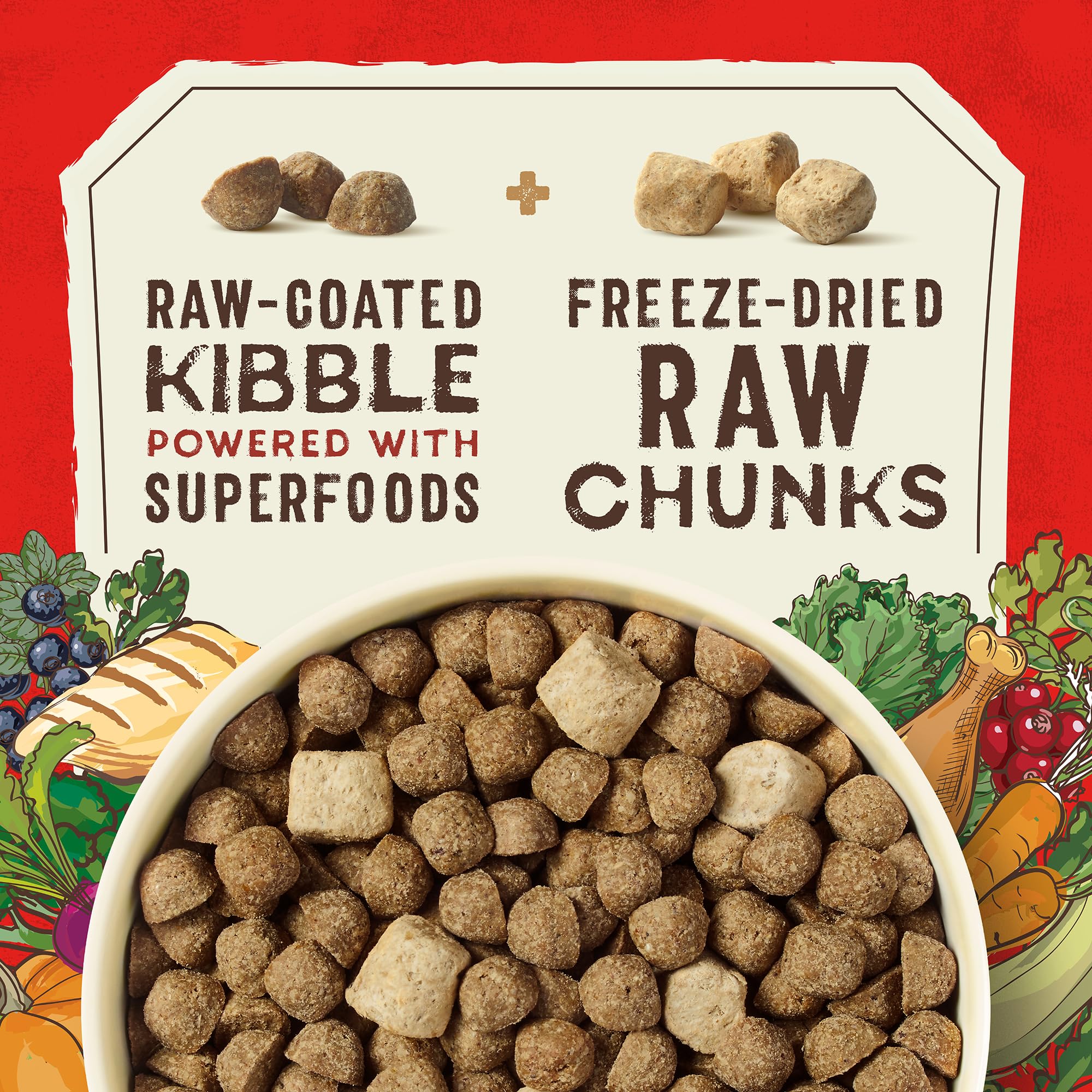 Tazón de Stella & Chewy's SuperBlends servido para la comida del perro
