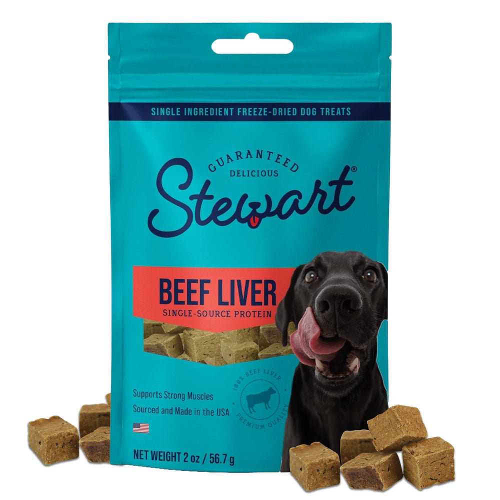 Premios Stewart de hígado de res en bolsa de 2 oz para entrenamiento.