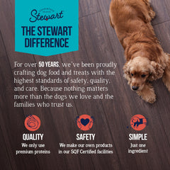 Stewart hígado de res para perros, trocitos de entrenamiento liofilizados, alto contenido proteico.