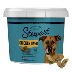 Stewart tubo reutilizable de 16.8 oz para premios de hígado de pollo.