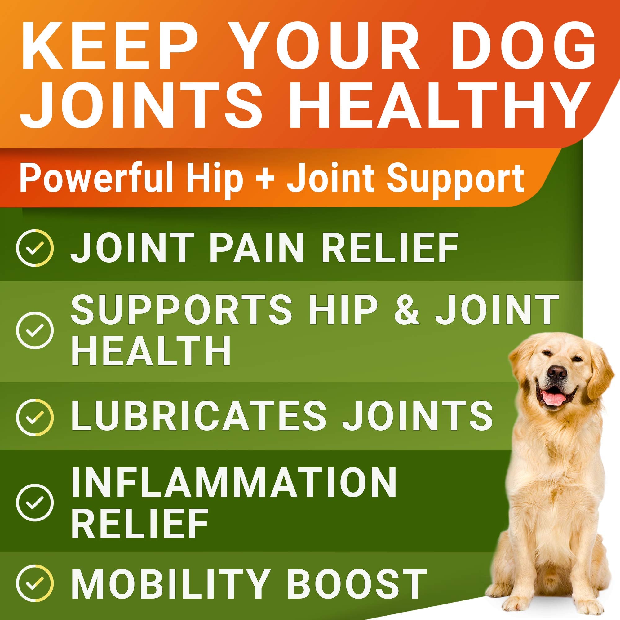 STRELLALAB Glucosamina para perros: masticables con condroitina para soporte articular.