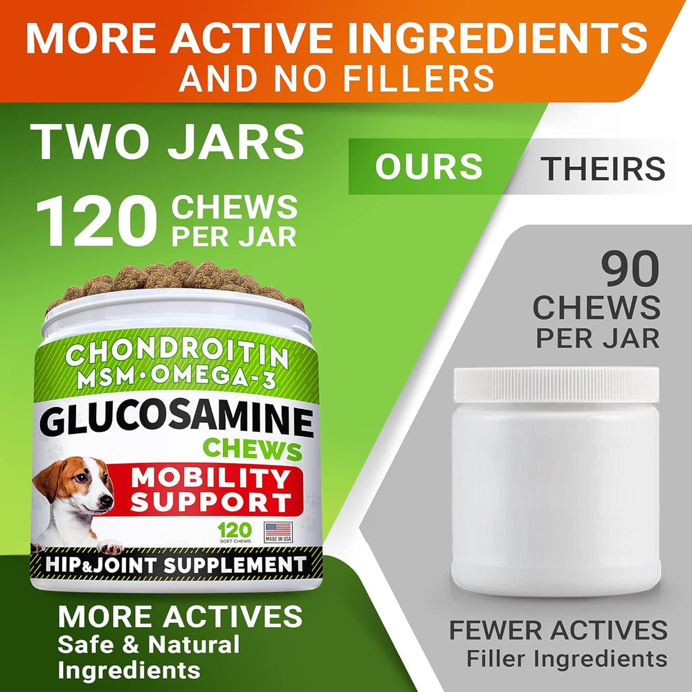 STRELLALAB glucosamina para perros grandes con chondroitina y MSM: cuidado de articulaciones