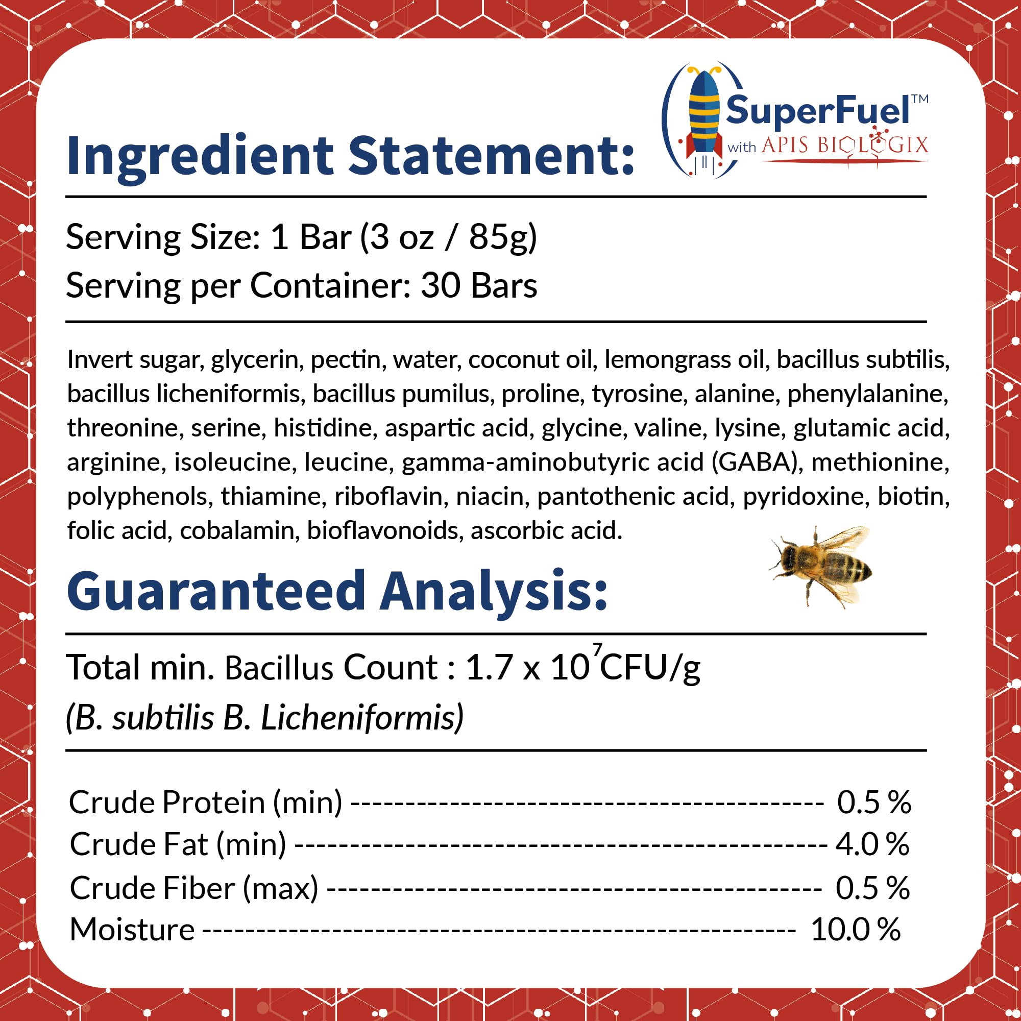STRONG MICROBIALS SuperFuel: abejas más activas en invierno gracias a la energía sostenida.