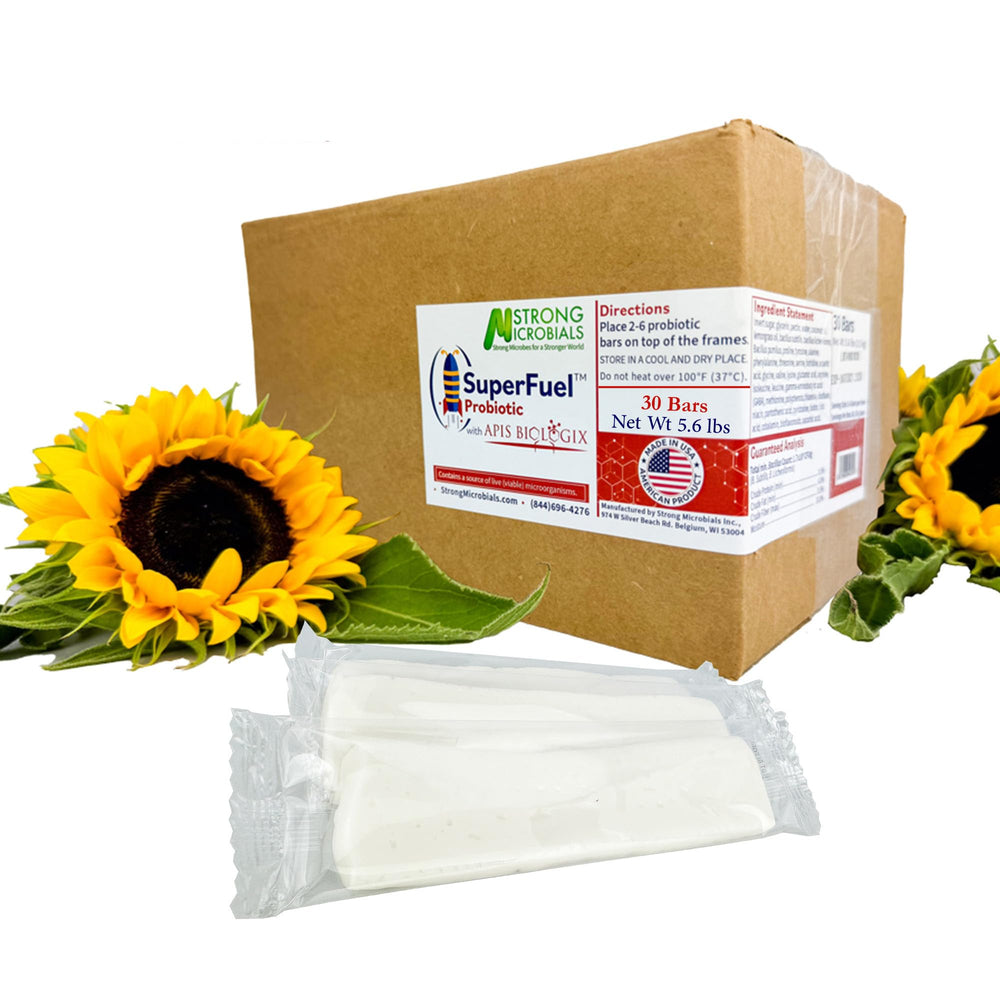 STRONG MICROBIALS SuperFuel: pastillas de alimento para abejas que apoyan nutrición y vitalidad.