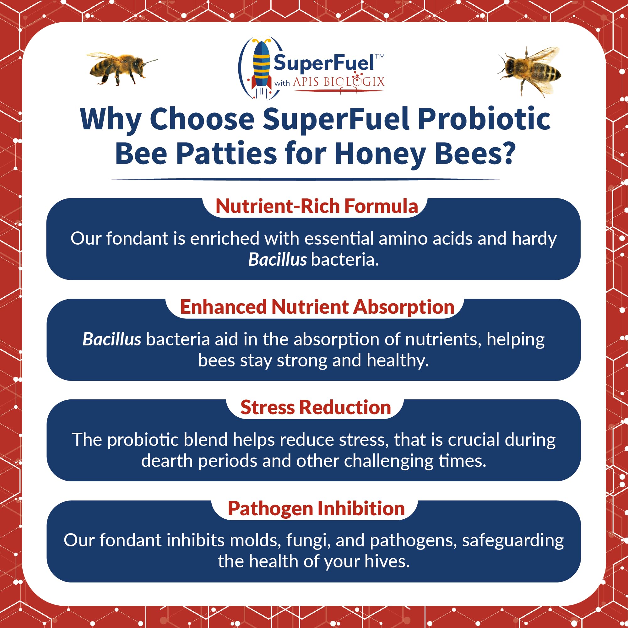STRONG MICROBIALS SuperFuel: bacilos probióticos que fortalecen la defensa de la colonia.
