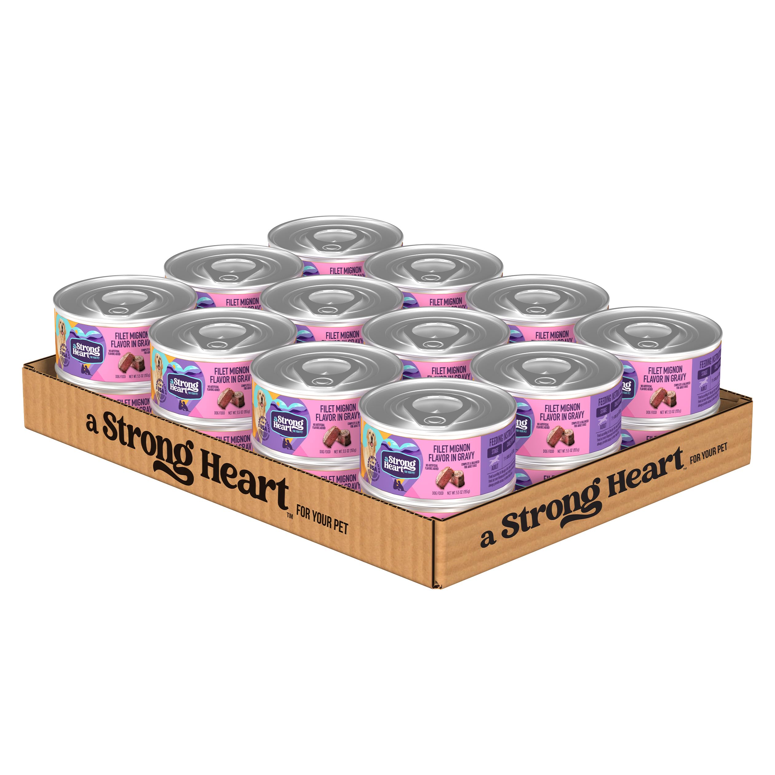 Strongheart alimento húmedo para perros con Filete Mignon, sabor y proteína de alta calidad