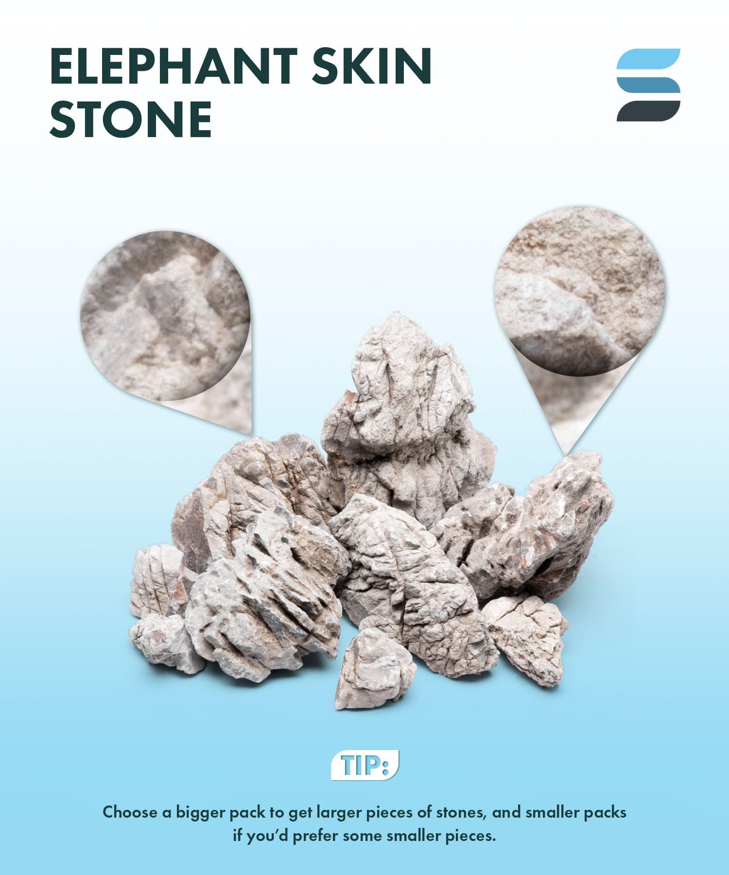 SubstrateSource Piedras para terrario y acuario, diseño versátil