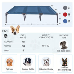 Suddus cama para perro con cubierta de PVC de una pieza, fácil de limpiar y duradera