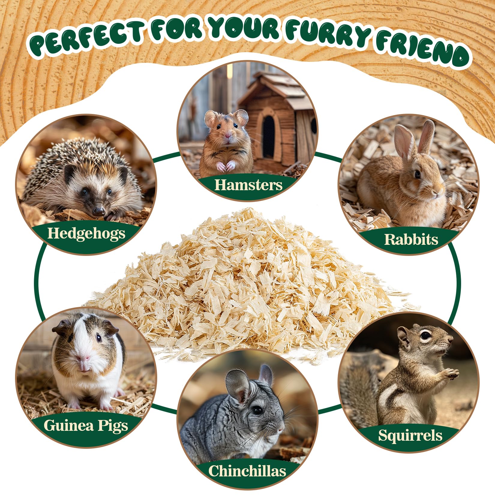 Sukh lecho de aspen para serpientes y reptiles, material seguro para sustrato.