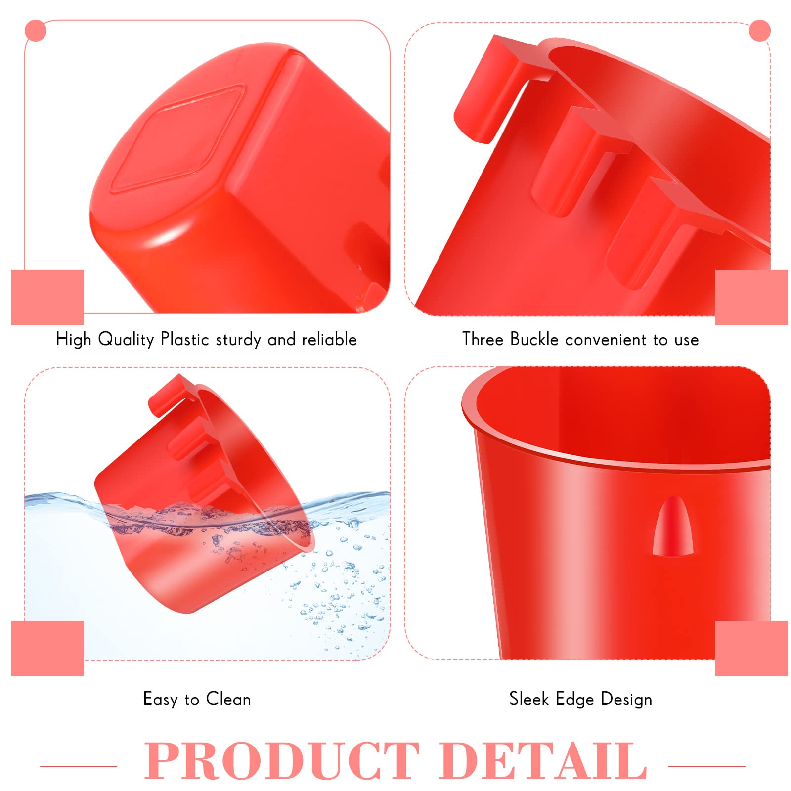 Sumind comedero para aves rojo, ideal para comida o agua