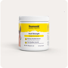 Summit Polvo Casco Equino en envase; promueve cascos sanos