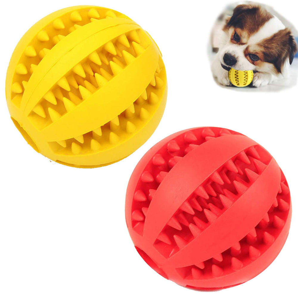 Sunglow conjunto de dos bolas: juguete resistente para mordisqueo seguro en mascotas.