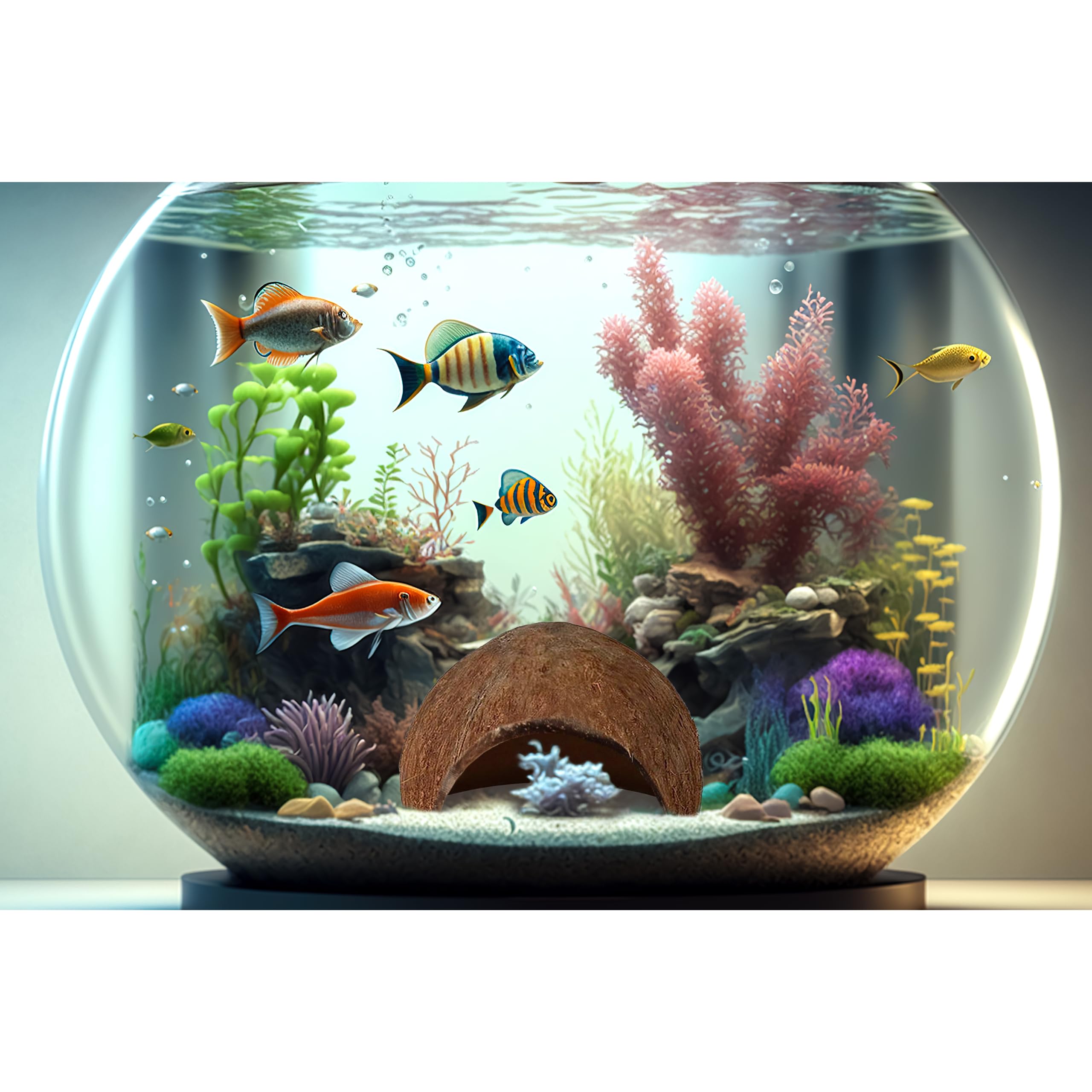 SunGrow Cueva Betta de Coco: instalación simple y limpieza fácil.