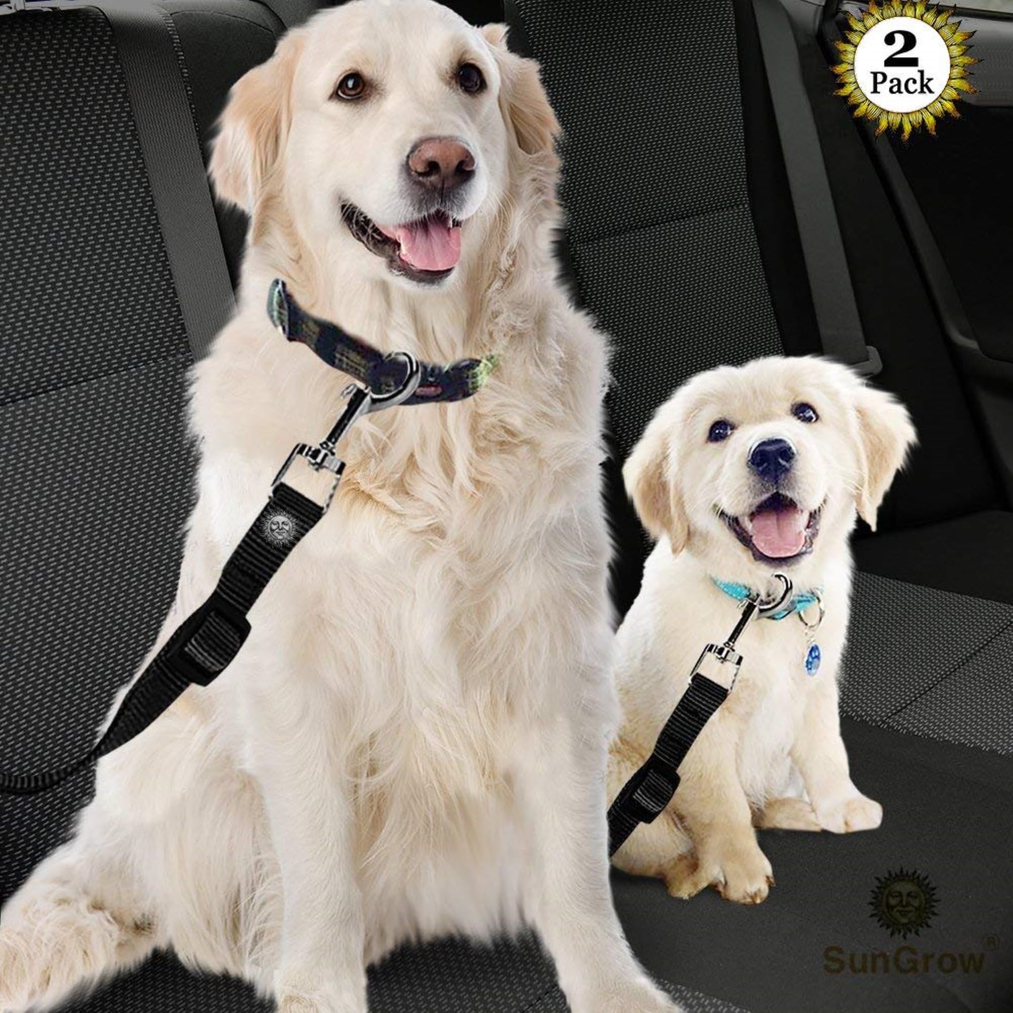 SunGrow correa-seguridad-mascotas-coche-duradera para traslados largos.