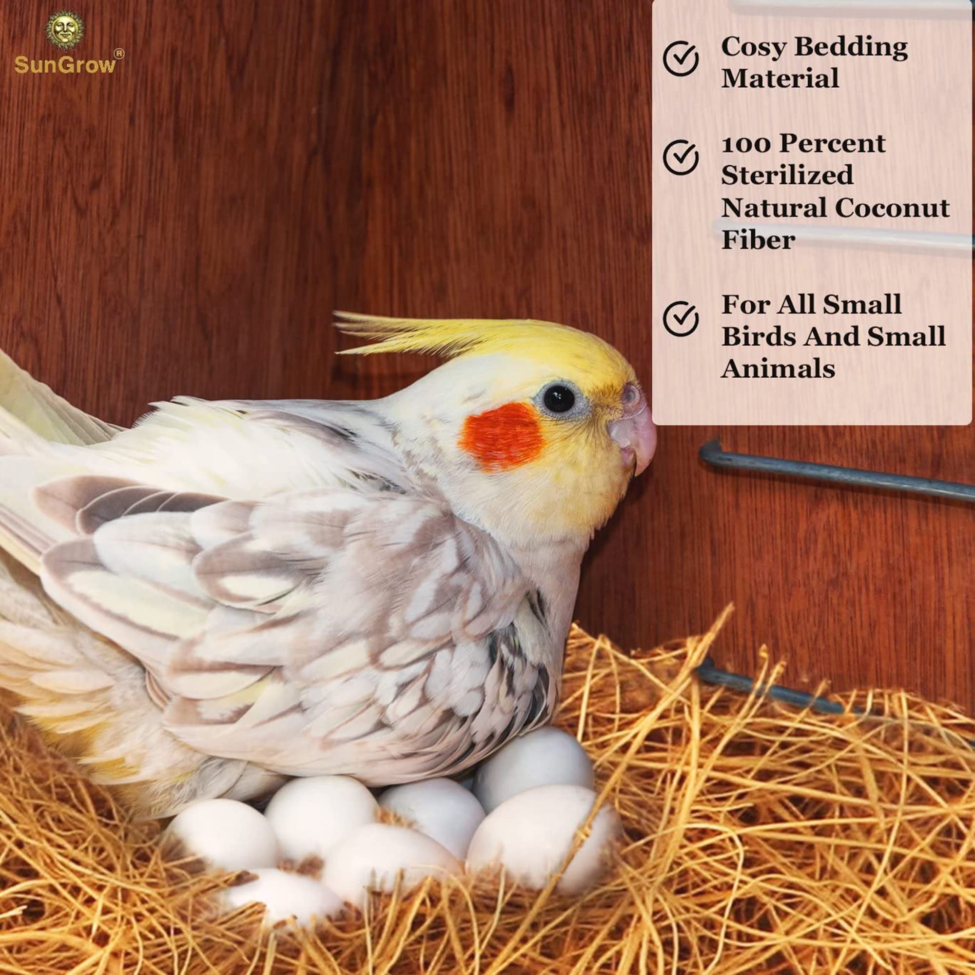 SunGrow fibra de coco para cama de aves