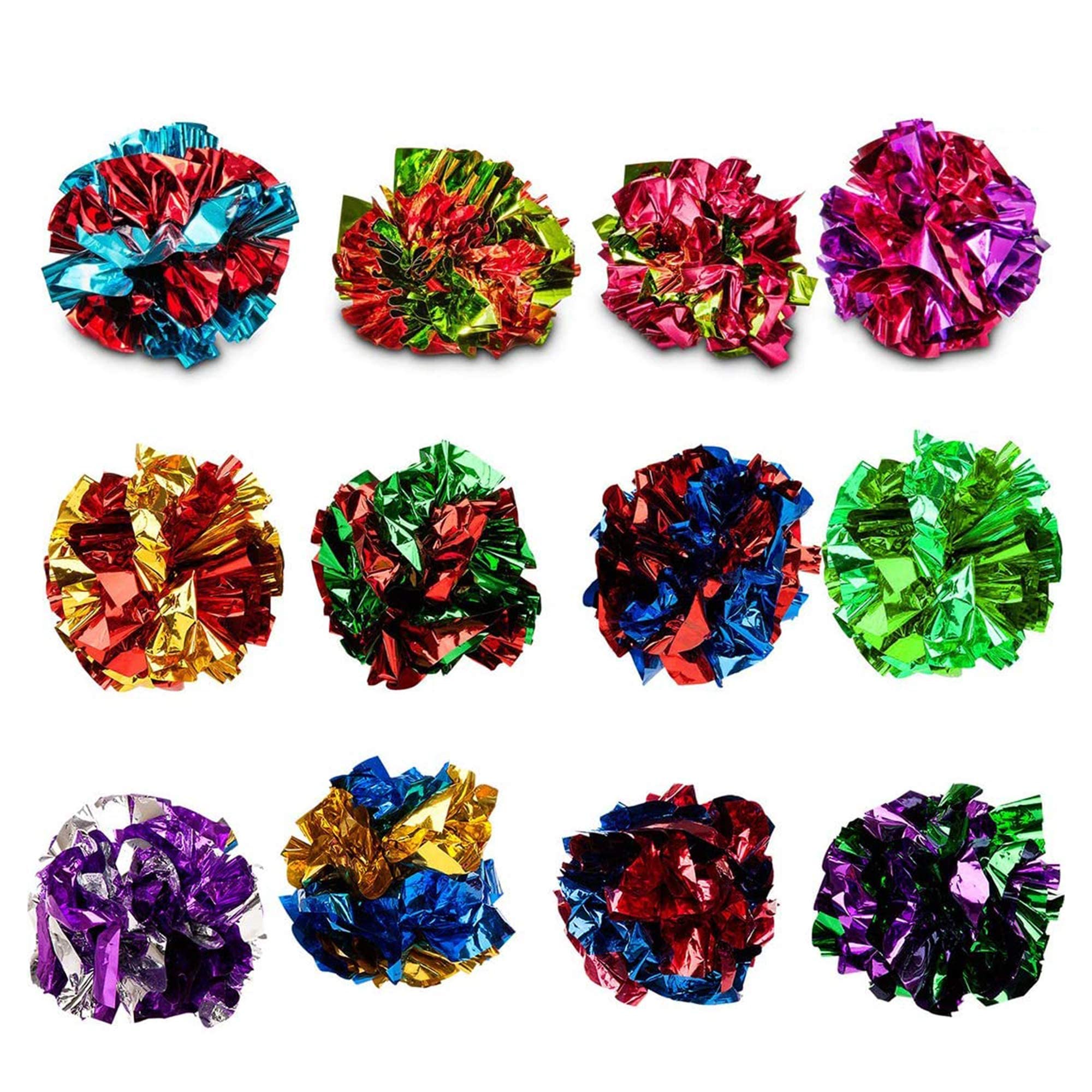 SunGrow hurones bolas crujientes mylar plateadas: sonido crujiente que atrae y entretiene