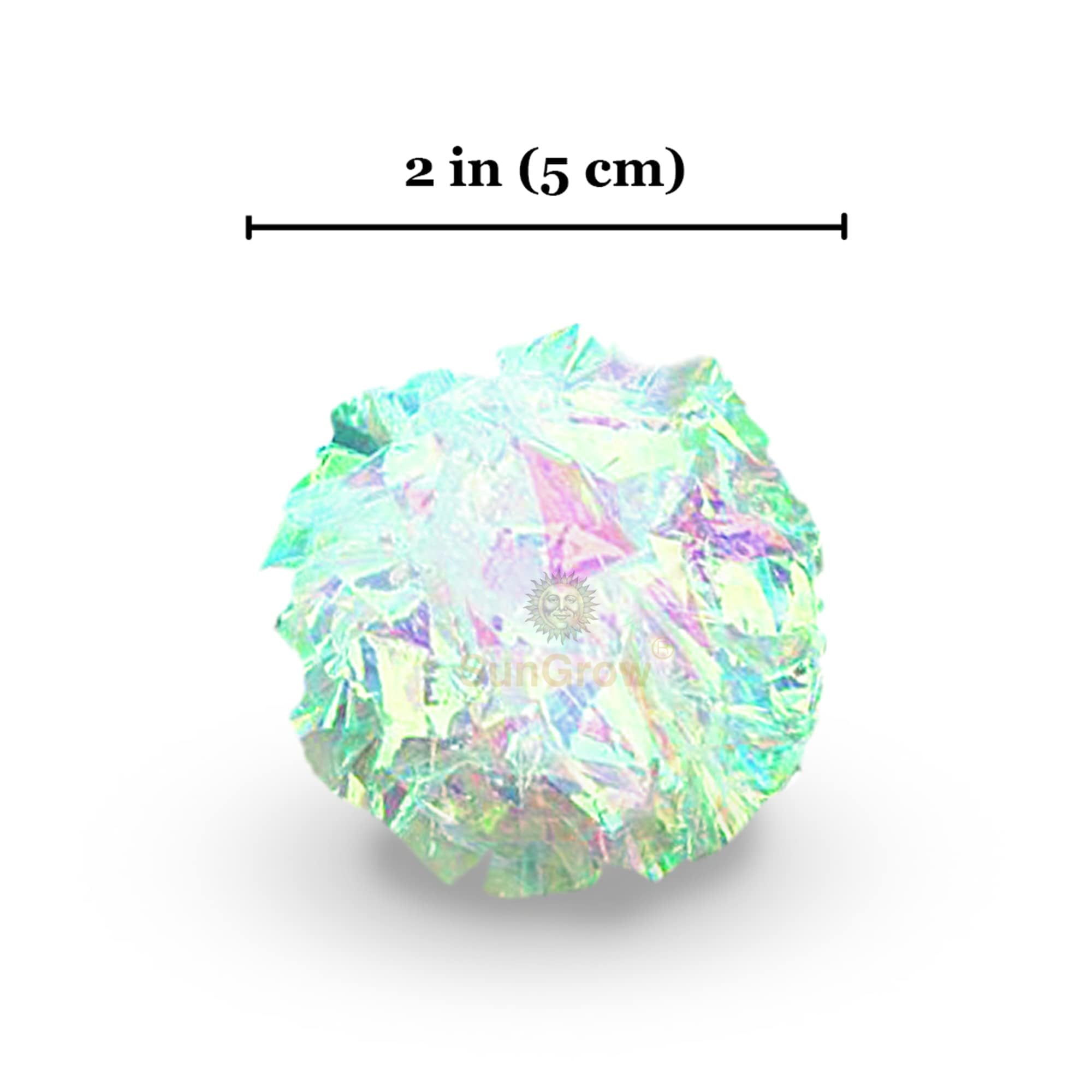SunGrow Mylar Cat Crinkle Ball, perfecto para manualidades y proyectos de bricolaje creativos.