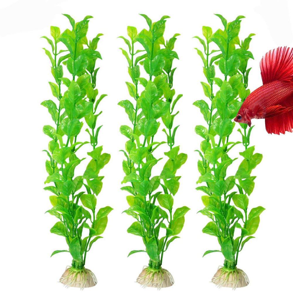 SunGrow conjunto plantas acuario tres piezas, opción decorativa económica para la decoración.