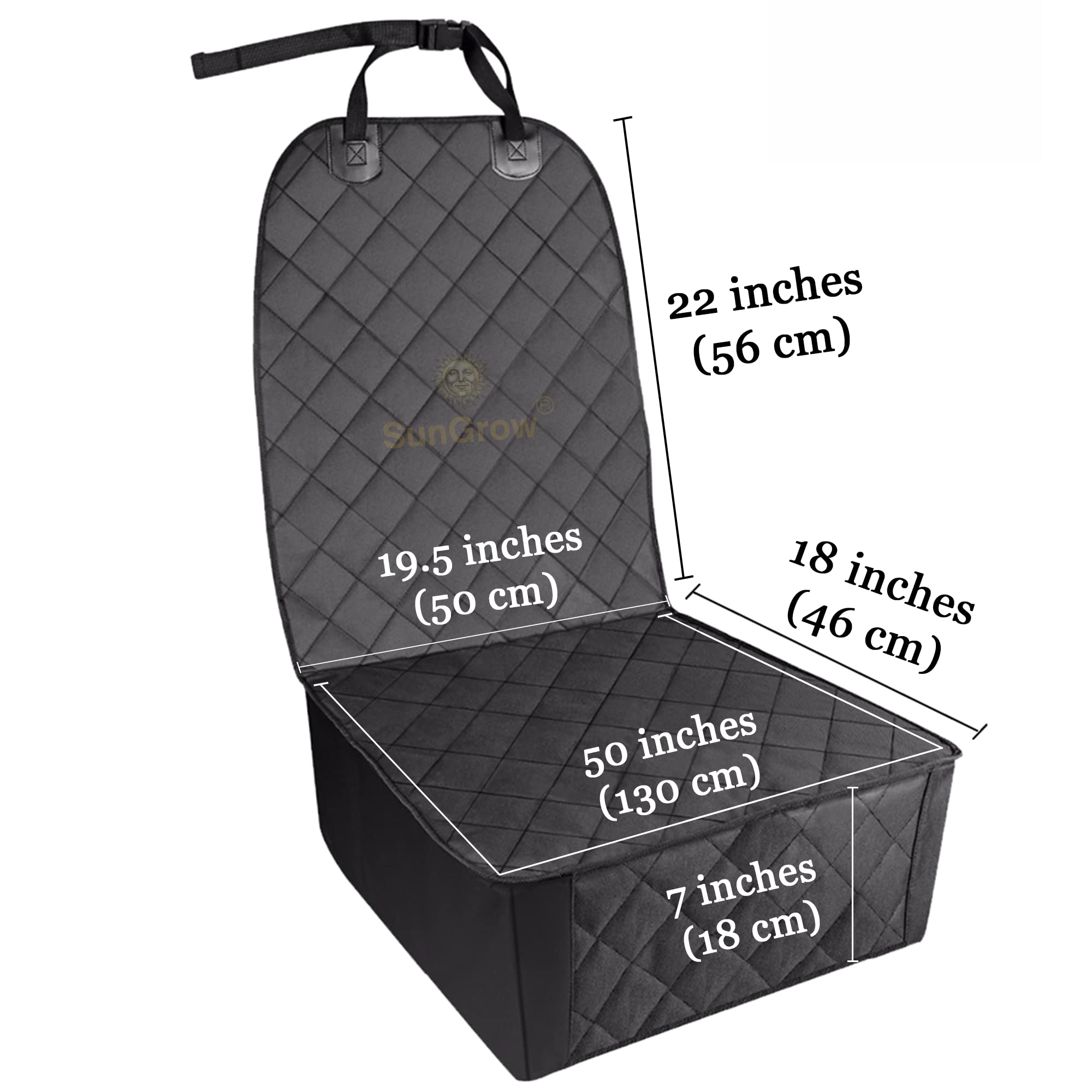 SunGrow protector de asiento delantero, protege cuero y tela de pelos y arañazos.