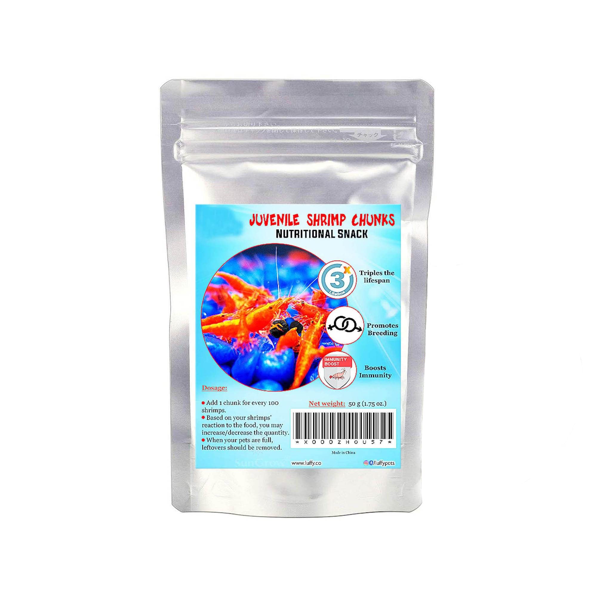 SunGrow wafers espirulina para camarones, alimento que estimula la actividad.
