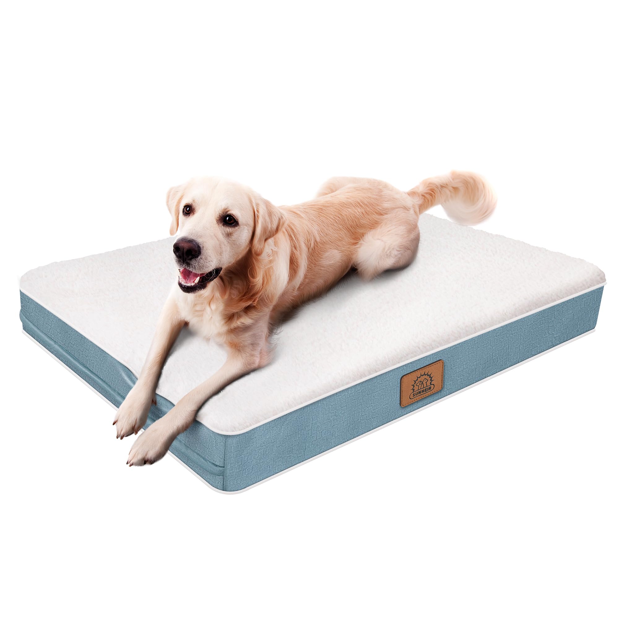 Sunheir cama para perro grande con empaque comprimido, recuperación de forma recomendada