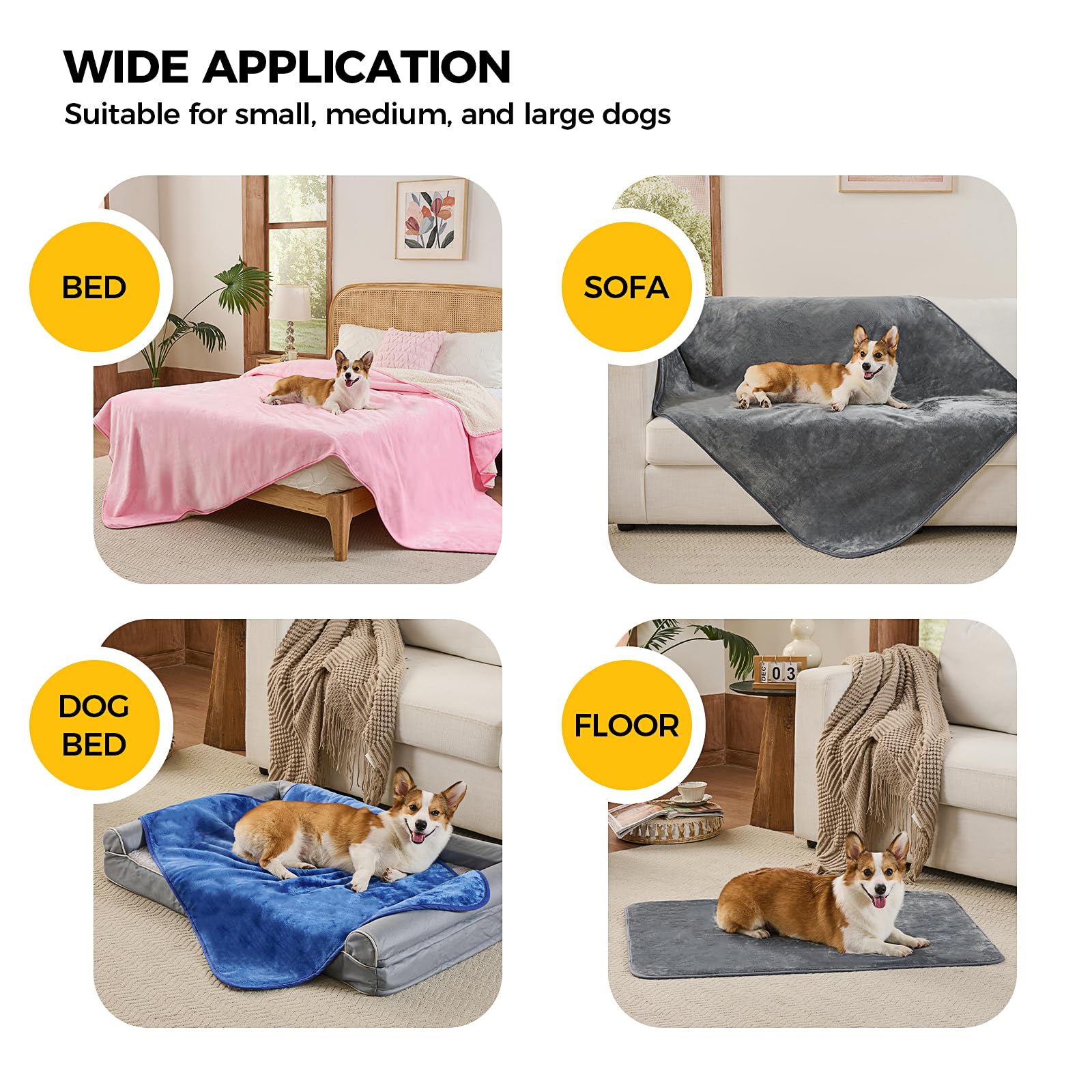 Sunheir manta impermeable uso doméstico: apta para mascotas y familia.